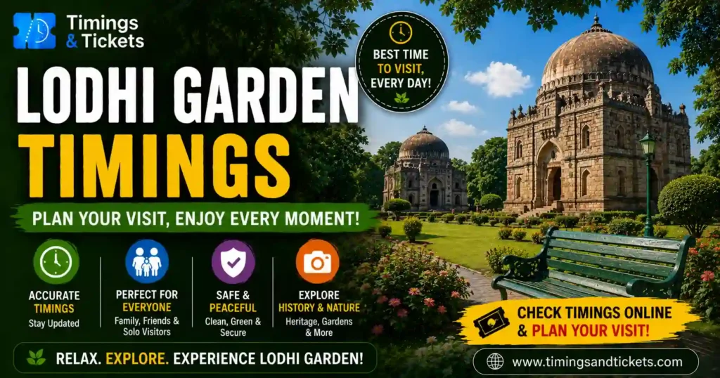 Lodhi Garden Ticket Price & Timings