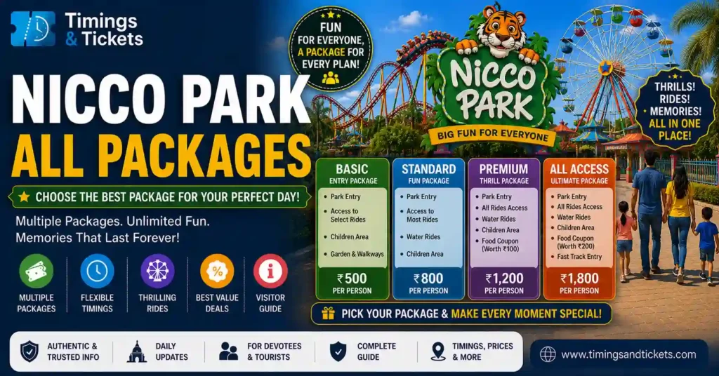Nicco Park Ticket Price 2026: All Packages