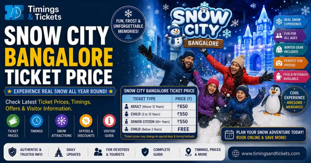 Snow City Bangalore Ticket Price