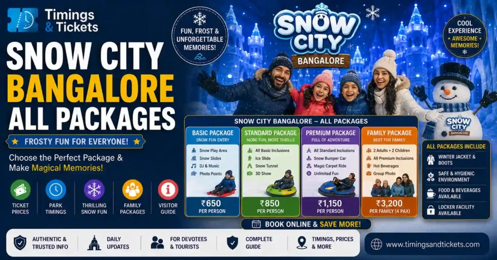 Snow City Bangalore Ticket Price 2026