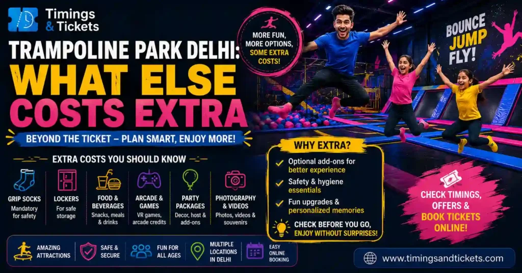 Trampoline Park Delhi Ticket Price - What Else Costs Extra