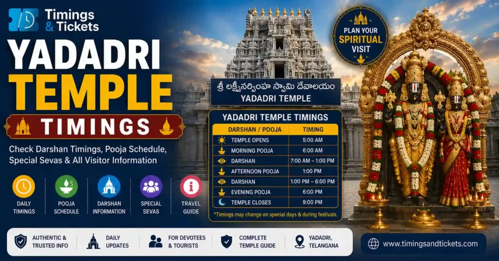 Yadadri Temple Timings